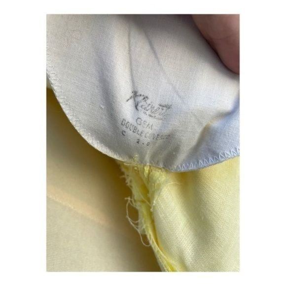 1950s Prom Dress Formal Sunny Yellow Evening Wedding Lace Bow Maxi Cupcake - Picture 13 of 16